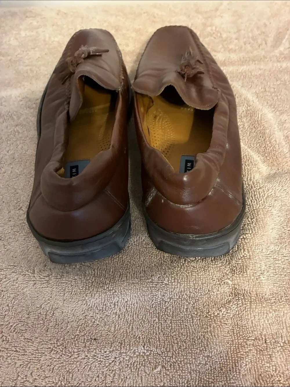 Men’s size‎ 14D Florsheim Brown Leather Tassel Slip-On Loafers